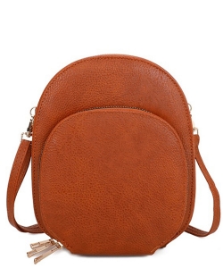 Fashion Oval Shape Crossbody Bag BL004 BROWN